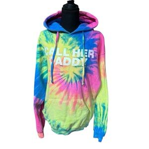 Tie-Dye Hoodie with Call Her Daddy Print
